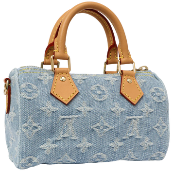 Cумка Louis Vuitton Nano Speedy in Sky Blue Monogram Denim 166 фото