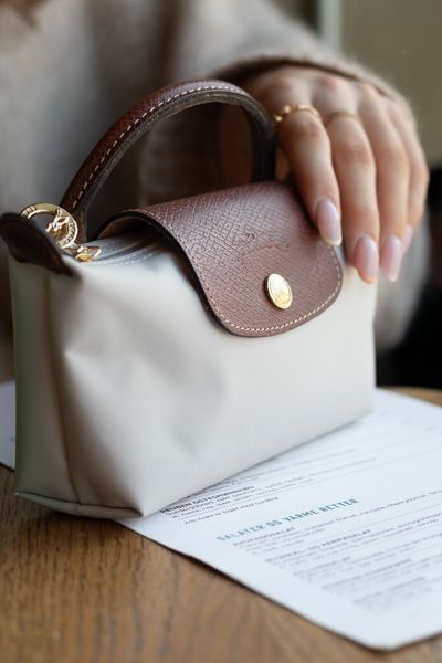 Сумка Longchamp Le Pliage Original Pouch With Handle Paper 0564 фото