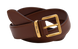 Ремінь Miu Miu Leather Belt Brown/Gold 66158 фото 1