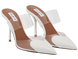 Брендові жіночі мюлі Alaia Le Coeur Heart 90 Mules in White Patent Leather Premium Quality 36 026 фото 1