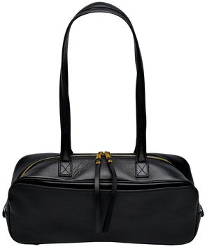 Сумка Balenciaga Carrie Bowling Bag Small in Black Calfskin/Aged-Gold Hardware 991078 фото