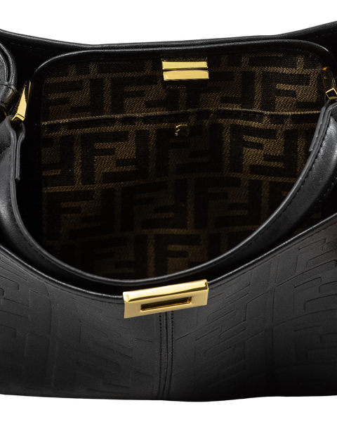 Сумка Fendi Peekaboo Large Iconic Essentially Top Handle Bag in FF Embossed Leather Black 0248 фото