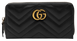 Гаманець Gucci GG Marmont Zip-Around Long Wallet Black Matelasse 88151 фото 1