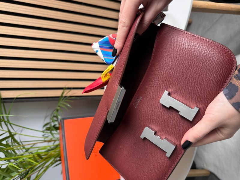 Сумка Hermes Constance 26 Elan in Burgundy Epsom/Palladium Hardware 0515 фото
