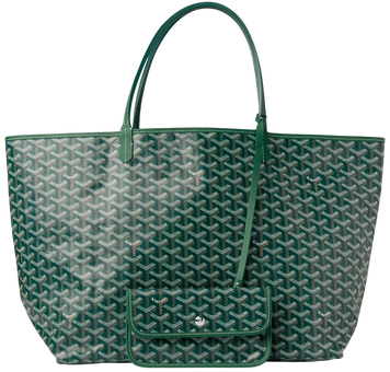 Сумка Goyard Saint Louis PM Tote Bag in Green Coated Canvas 626 фото
