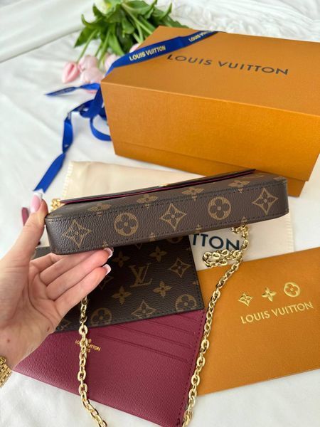 Сумка Louis Vuitton F&eacute;licie Pochette Bag in Monogram Coated Canvas 1052 фото