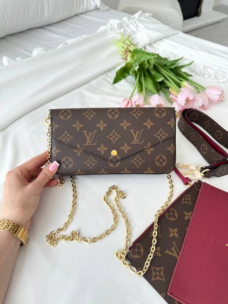 Сумка Louis Vuitton F&eacute;licie Pochette Bag in Monogram Coated Canvas 1052 фото
