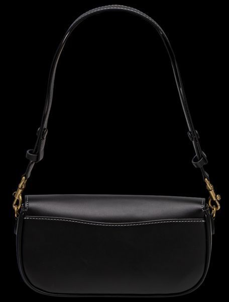Сумка Coach Brook Flap Chain Bag in Leather Black/Brass Hardware 99741 фото