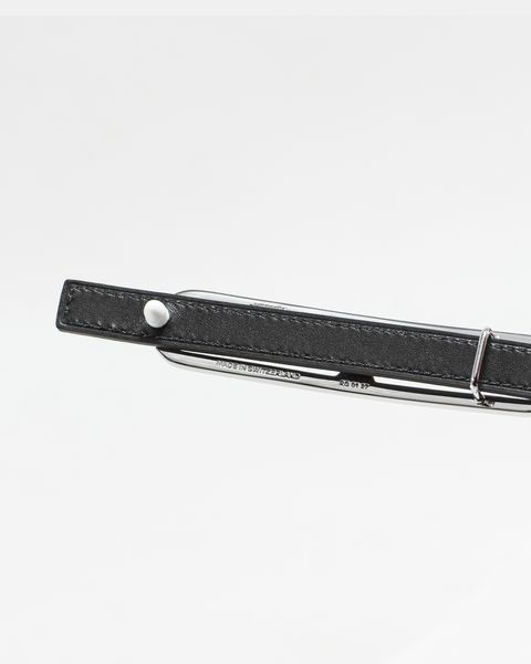 Ремень Herm&egrave;s Roulis Belt Buckle & Reversible Leather Strap 13 mm in Black Leather/Palladium Buckle 0458 фото