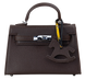 Сумка Hermes Mini Kelly 20 Bag Chocolate/Silver Hardware 255 фото 1
