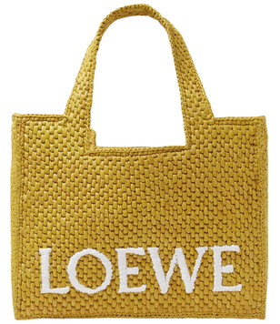 Сумка Loewe Font Tote Raffia Medium Bag Ochre 497 фото