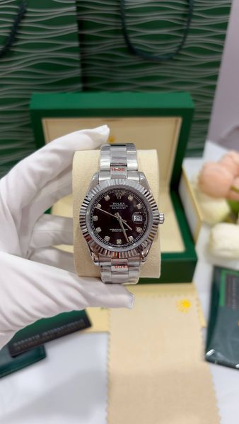 Годинник Rolex Datejust 40 Oyster Black Diamond Dial 9881 фото