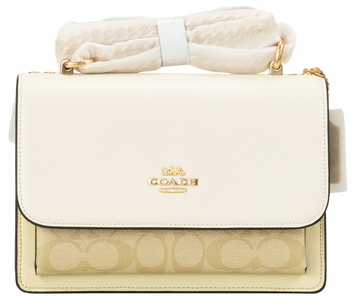 Сумка Coach Mini Klare Crossbody Bag in Blocked Signature Canvas Light Khaki/Chalk/Snake 0301 фото