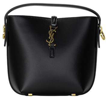 Сумка Saint Laurent Le 37 Small Bucket Bag in Black Shiny Leather 0608 фото