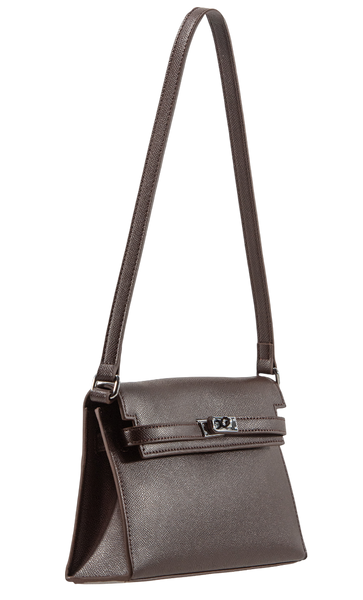 Сумка Hermes Kelly Pochette Mini Handbag Chocolate/Silver Hardware 0366 фото