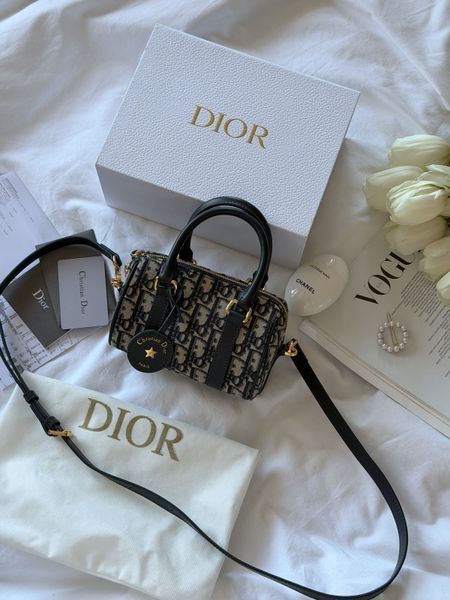 Сумка Dior Groove 20 Bag in Blue Dior Oblique Jacquard 02202 фото