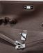 Сумка Hermes Kelly Pochette Mini Handbag Chocolate/Silver Hardware 0366 фото 5
