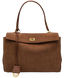 Cумка Balenciaga Rodeo Handbag Medium in Camel Suede and Smooth Calfskin/Aged-Gold Hardware 99753 фото 1