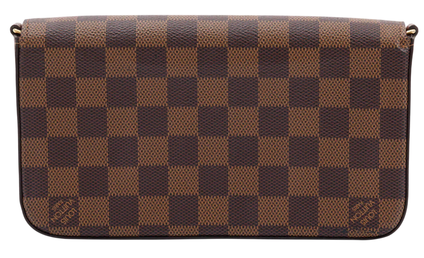 Сумка Louis Vuitton F&eacute;licie Pochette Bag in Damier Ebene Coated Canvas 1052 фото