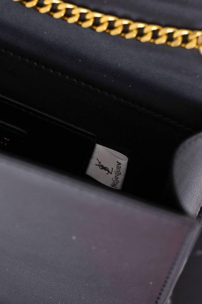 Сумка Saint Laurent Kate Medium Shoulder Bag in Black Calfskin Leather 001 фото
