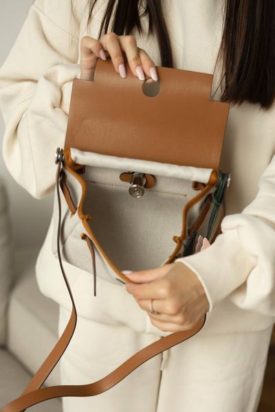Cумка Hermes Herbag Zip 20 Ecru-Beige-Fauve/Palladium Hardware 991057 фото