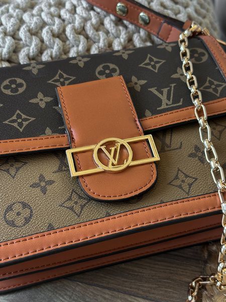 Сумка Louis Vuitton Dauphine MM in Brown Monogram Reverse Coated Canvas 0218 фото