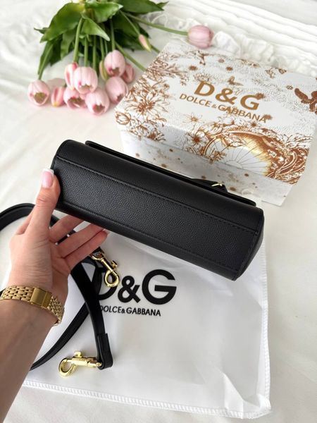 Cумка Dolce & Gabbana Sicily Mini Bag in Black Dauphine Calfskin 19010 фото