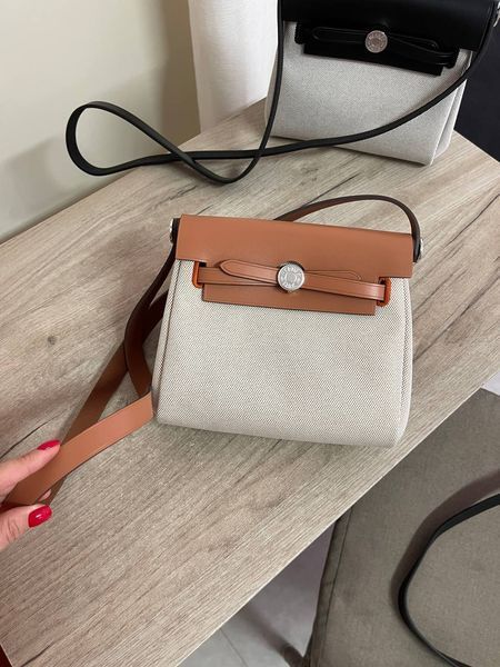 Cумка Hermes Herbag Zip 20 Ecru-Beige-Fauve/Palladium Hardware 991057 фото