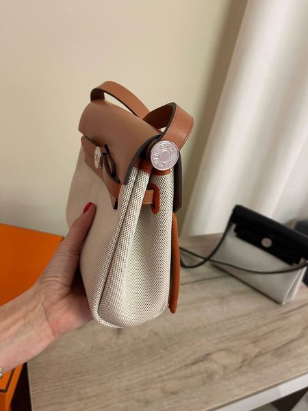 Cумка Hermes Herbag Zip 20 Ecru-Beige-Fauve/Palladium Hardware 991057 фото
