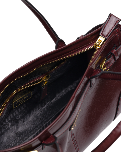 Сумка Prada Bonnie Medium Leather Handbag in Burgundy 00116 фото
