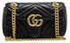 Сумка Gucci Marmont Small Shoulder Bag in Black Matelass&eacute; Chevron Leather/Gold-Toned Hardware 99160 фото 1