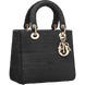 Сумка Dior Medium Lady D-Lite Bag in Black Cannage Embroidery Canvas/Gold Hardware 0391 фото 1