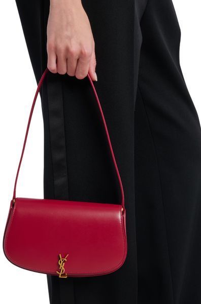 Сумка Saint Laurent Mini Voltaire Shoulder Bag in Red Leather 0458 фото