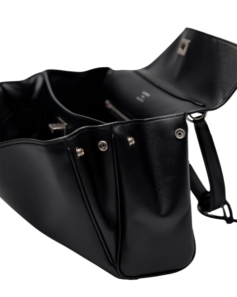 Сумка Balenciaga Rodeo Small Handbag in Black Smooth Calfskin/Silver Hardware 593 фото