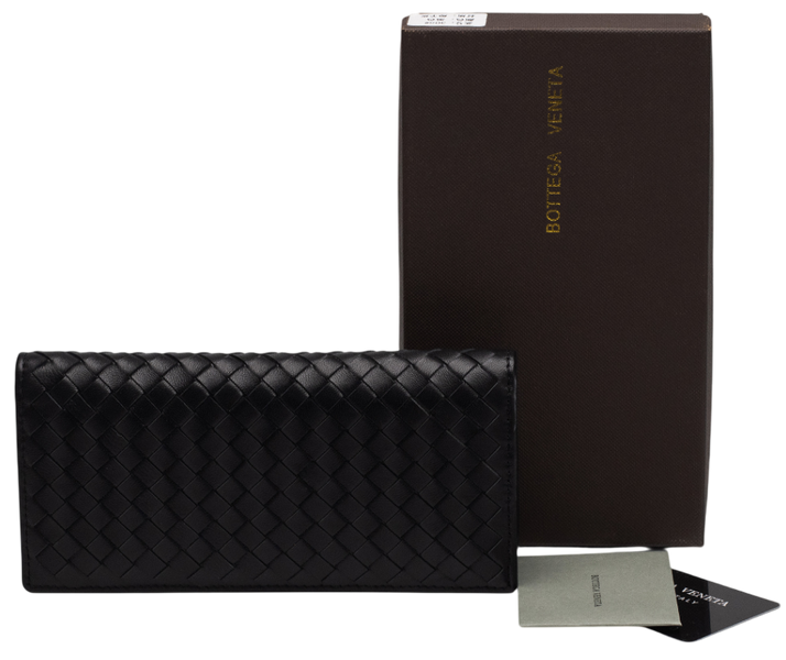 Кошелек Bottega Veneta Intrecciato Piccolo Large Black 88183 фото