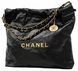 Сумка Chanel 22 Small Hobo Bag in Black Shiny Quilted Calfskin & Gold-Tone Metal 10183 фото 1