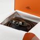 Ремень Herm&egrave;s Rivale 18 Belt in Black Calfskin/Palladium Buckle 0388 фото 1