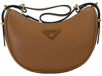 Сумка Prada Arqu&eacute; Large Leather Shoulder Bag in Cognac Calf Leather 0504 фото