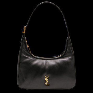 Сумка Saint Laurent Calypso Hobo Bag in Black Plunged Lambskin/Gold Hardware 99909 фото