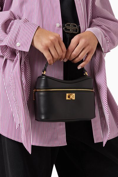 Cумка Balenciaga Rodeo Vanity in Black Smooth Calfskin/Aged-Gold Hardware 991102 фото