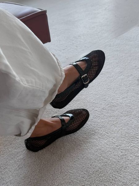 Балетки Alaia Ballet Flats in Black Fishnet Leather Premium Quality 36 0436 фото