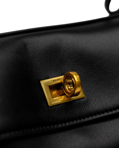 Сумка Balenciaga Rodeo Small Handbag in Black Smooth Calfskin/Gold Hardware 593 фото