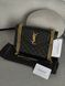 Cумка Saint Laurent Envelope Medium in Quilted Grain De Poudre Embossed Black Leather 0400 фото 9