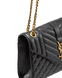Cумка Saint Laurent Envelope Medium in Quilted Grain De Poudre Embossed Black Leather 0400 фото 5