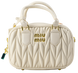 Сумка Miu Miu Arcadie Matelass&eacute; Nappa Small Leather Bag in Chalk 0459 фото 1