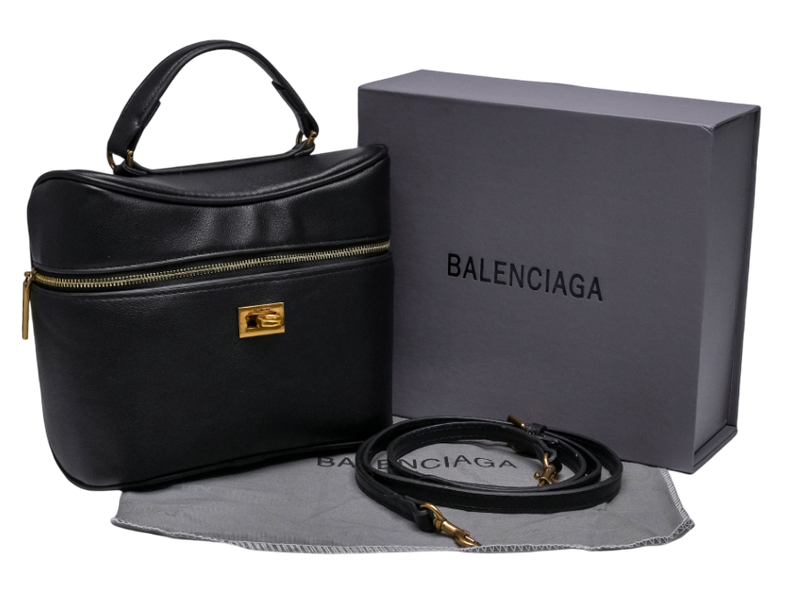 Cумка Balenciaga Rodeo Vanity in Black Smooth Calfskin/Aged-Gold Hardware 991102 фото