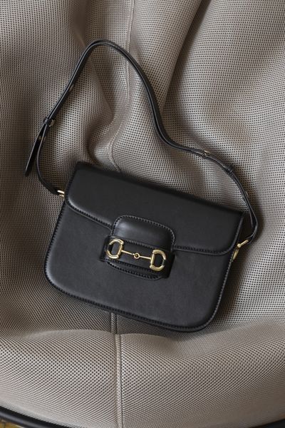 Cумка Gucci Horsebit 1955 Medium Shoulder Bag in Black Leather 0265 фото