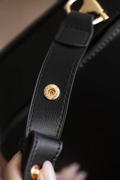 Cумка Gucci Horsebit 1955 Medium Shoulder Bag in Black Leather 0265 фото