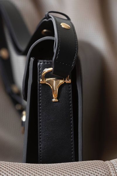 Cумка Gucci Horsebit 1955 Medium Shoulder Bag in Black Leather 0265 фото