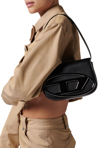 Сумка Diesel 1DR Iconic Shoulder Bag in Black Leather 0327 фото